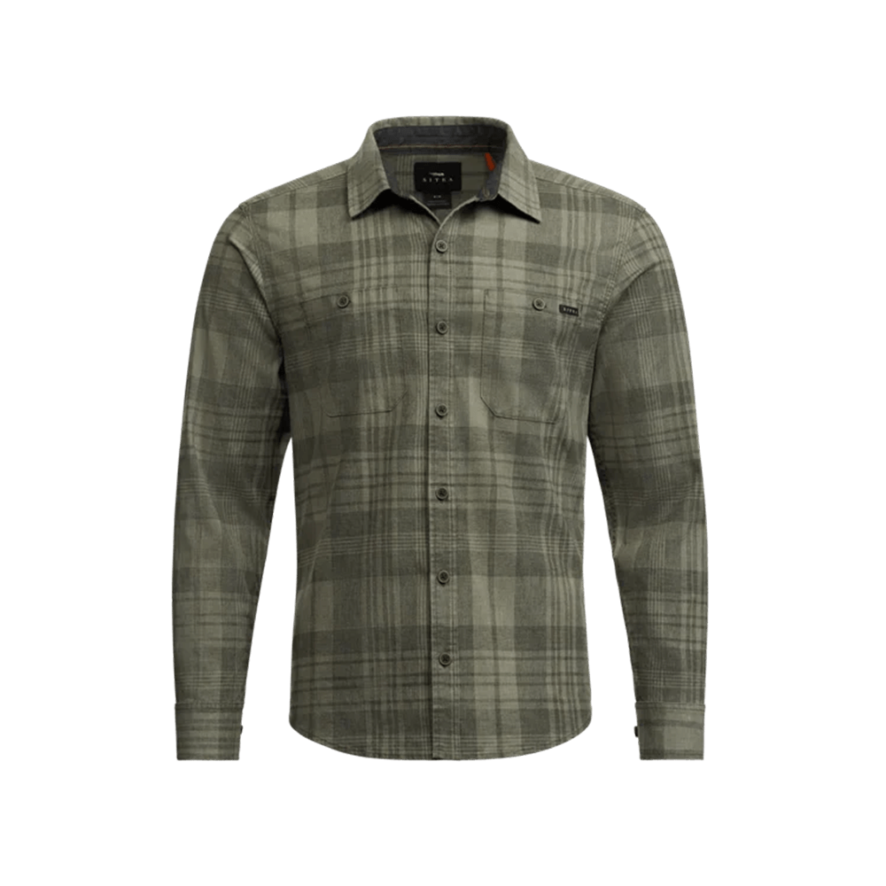 SITKA AMBARY LONG SLEEVE SHIRT GREEN LICHEN FALL PLAID