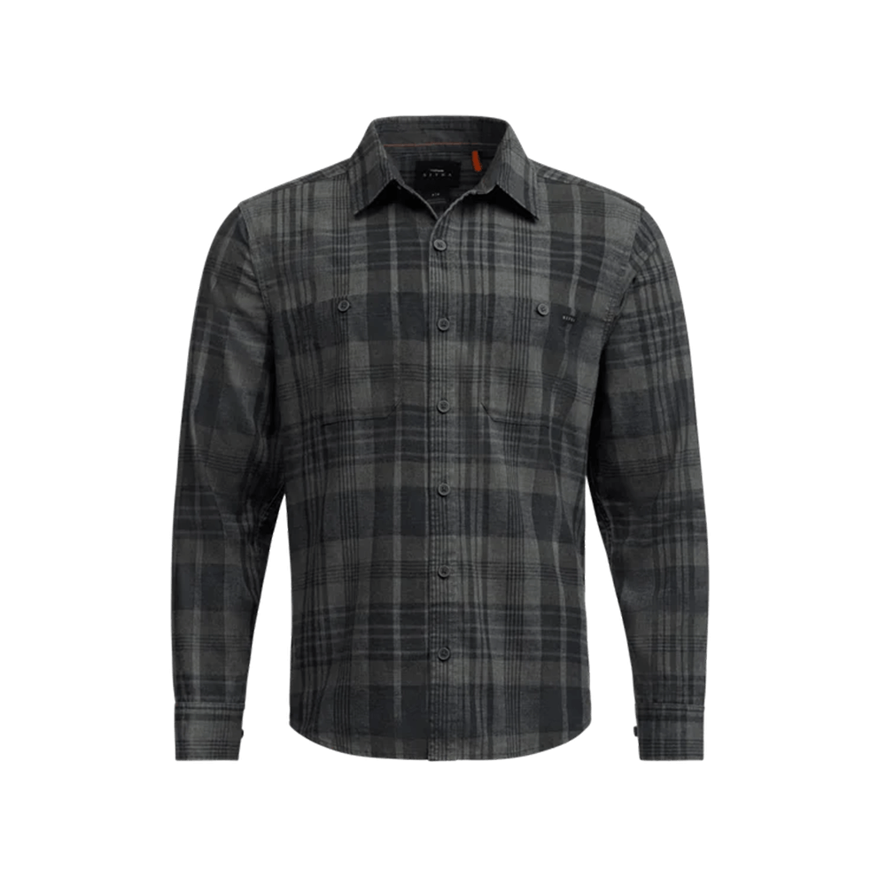 SITKA AMBARY LONG SLEEVE SHIRT SMOKEY LEAD FALL PLAID