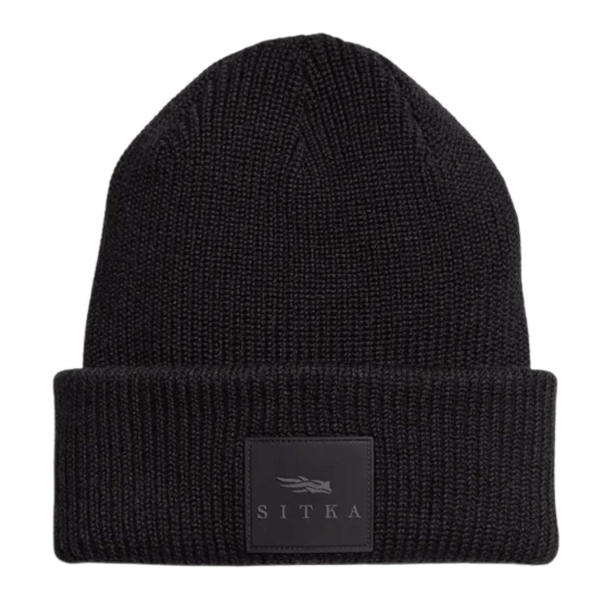 SITKA DOUBLE CUFF ACRYLIC KNIT BEANIE SITKA BLACK