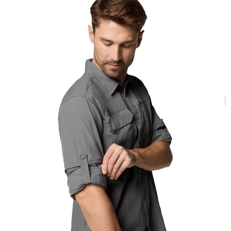COLUMBIA SKIEN VALLEY LONG SLEEVE SHIRT - CITY GREY SLEEVE