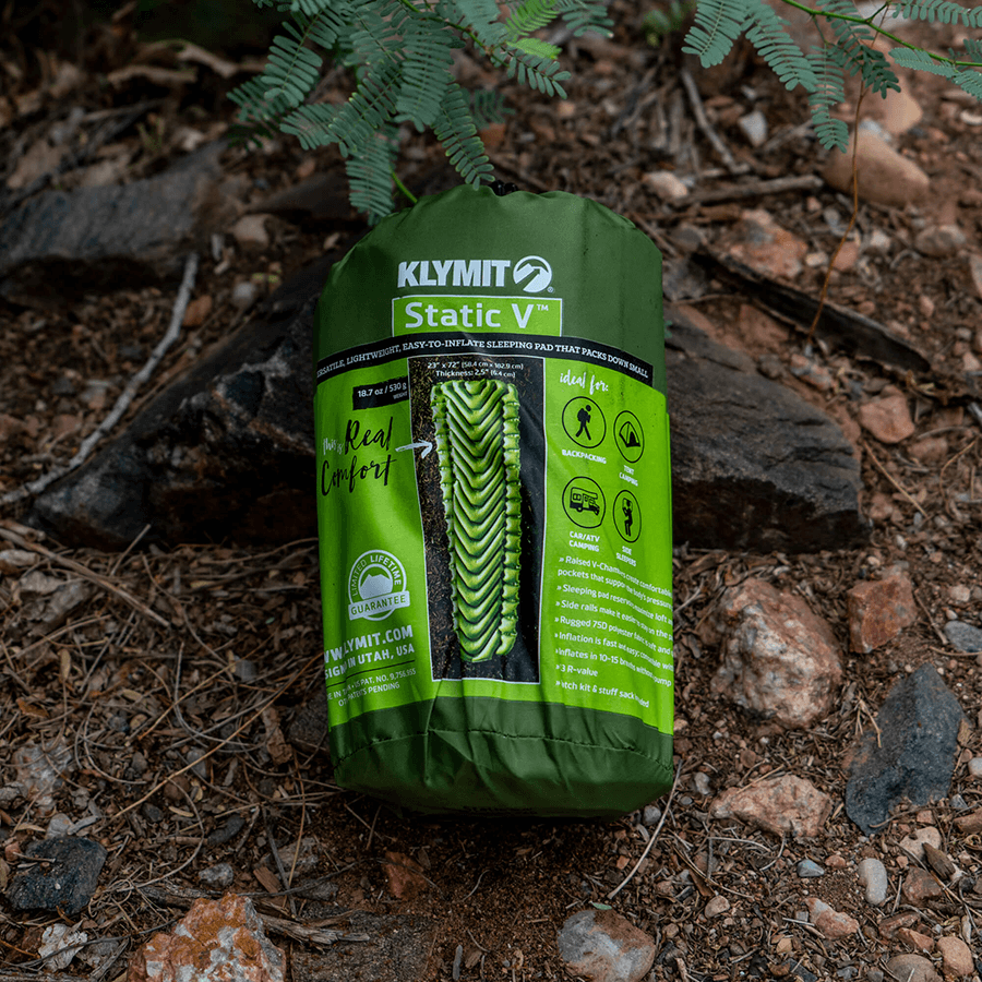 KLYMIT STATIC V SLEEPING PAD - GREEN BAG