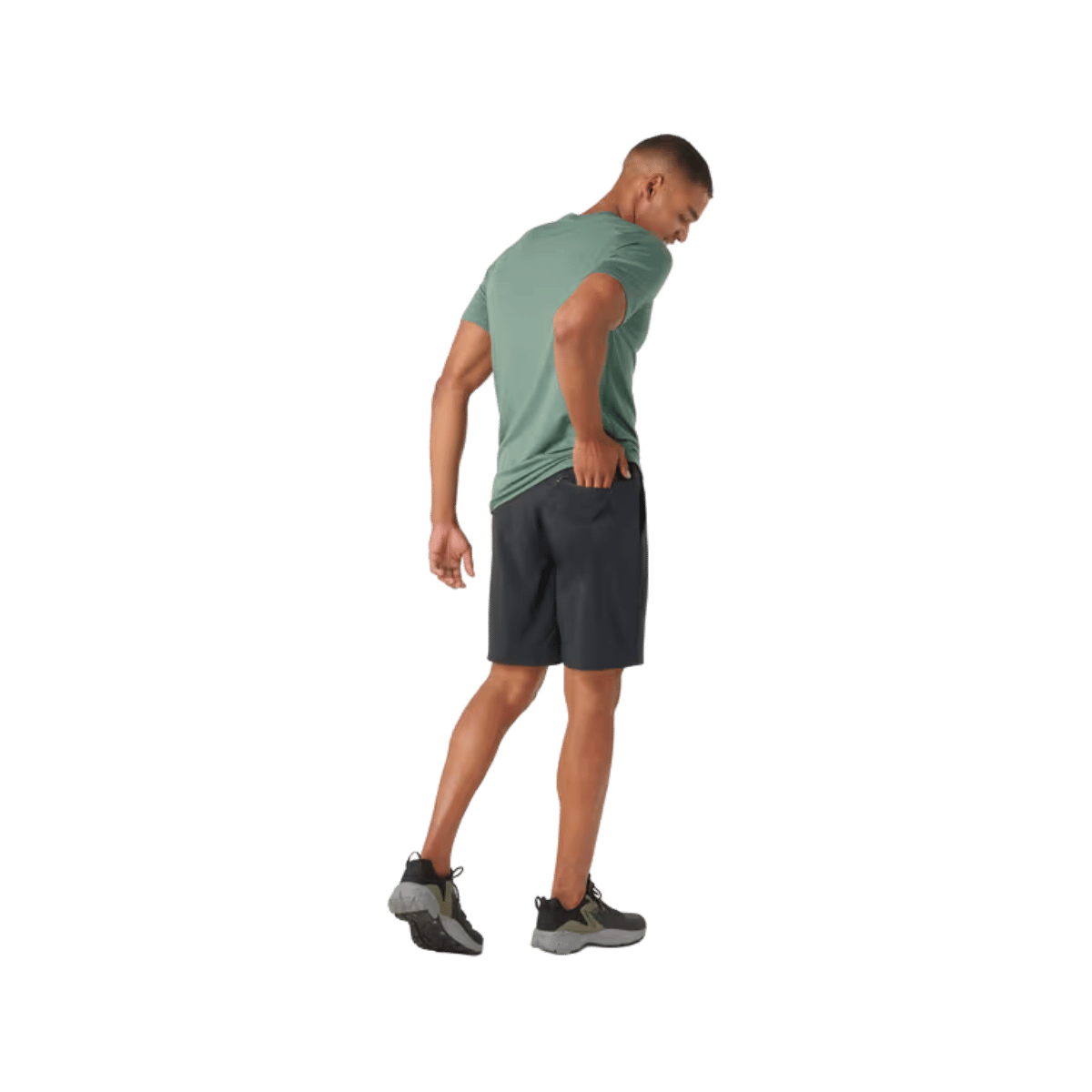SMARTOOL MEN'S 8" SHORTS - BLACK - BACK VIEW