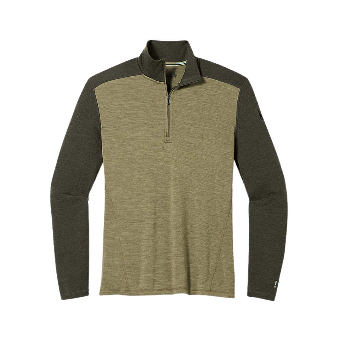 SMARTWOOL MEN’S MERINO BASELAYER 1/4 ZIP – NORTH WOODS HEATHER