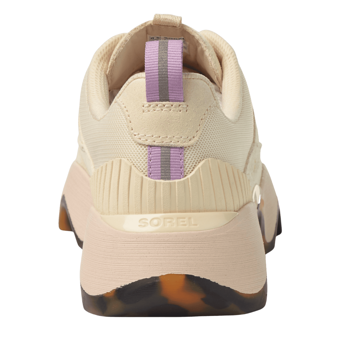 SOREL WOMEN'S KINETIC IMPACT II WONDER LACE SNEAKER SHOES - HONEY WHITE EUPHORIC - BACK VIEW