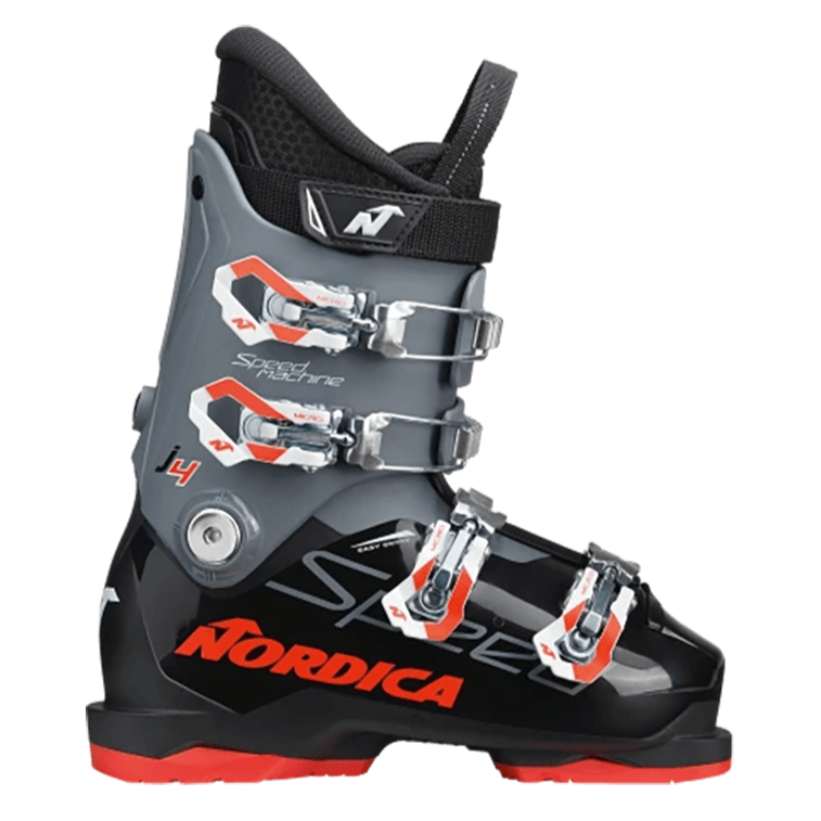 YOUTH'S SPEEDMACHINE JR 4 DOWN HILL SKI BOOT - BLACK/ANTH/RED 24/25