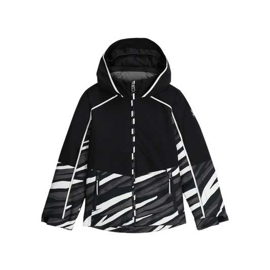 SPYDER GIRLS CONQUER SKI JACKET - TIGER POLAR - FRONT VIEW