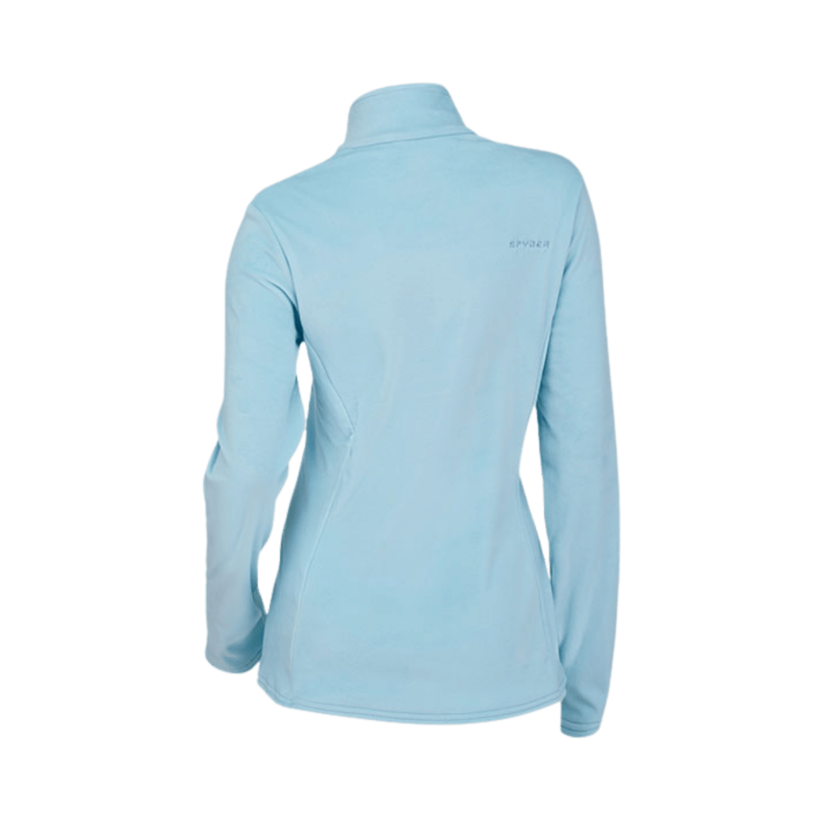 SPYDER WOMEN'S SHIMMER BUG ZIP T-NECK - FROST - BACK VIEW