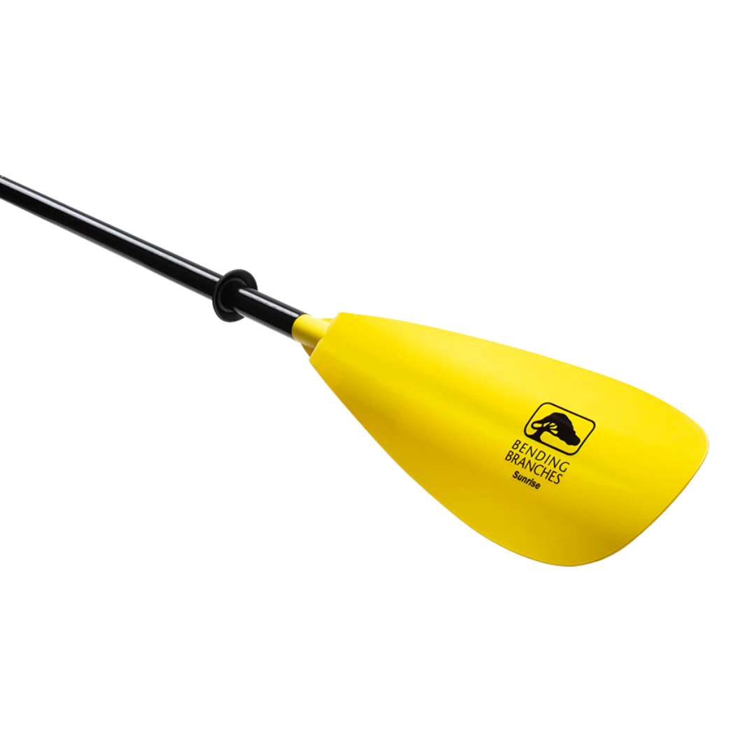 SUNRISE GLASS - FIBERGLASS SHAFT PADDLE blade up close