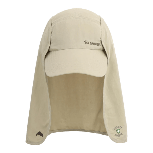 SIMMS BUGSTOPPER SUNSHIELD CAP - STONE