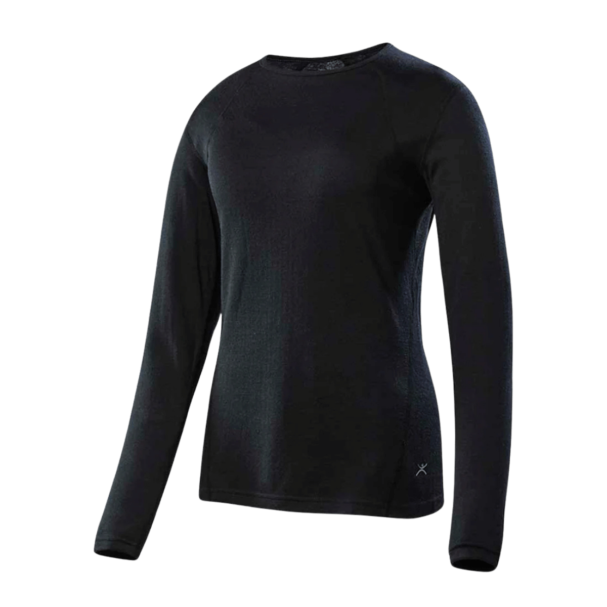 TERRAMAR WOMENS AUTHENTIC THERMAL CREW - BLACK
