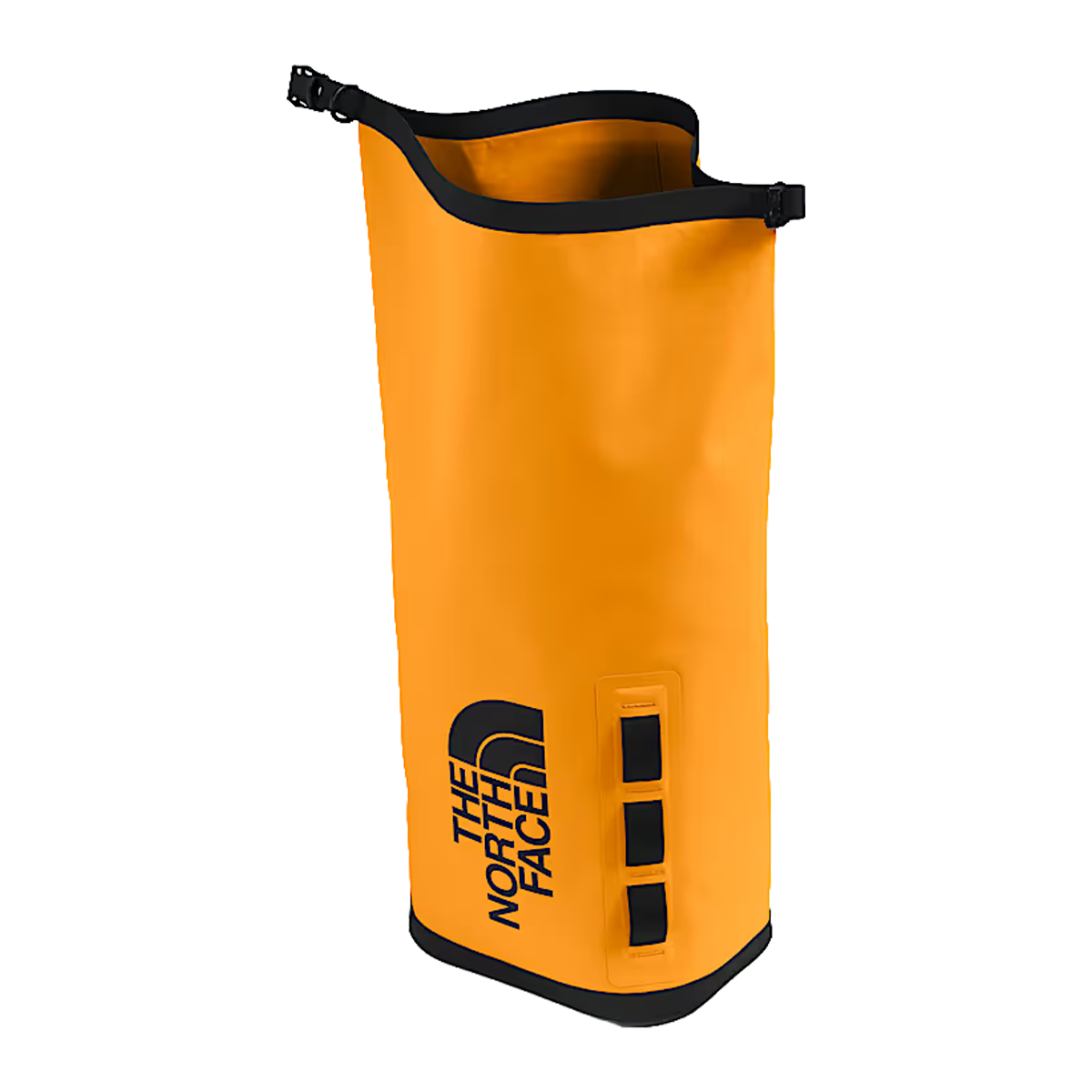 THE NORTH FACE BASE CAMP DRY BAG 18L -SUMMIT GOLD TNF BLACK - UNROLLED VIEW