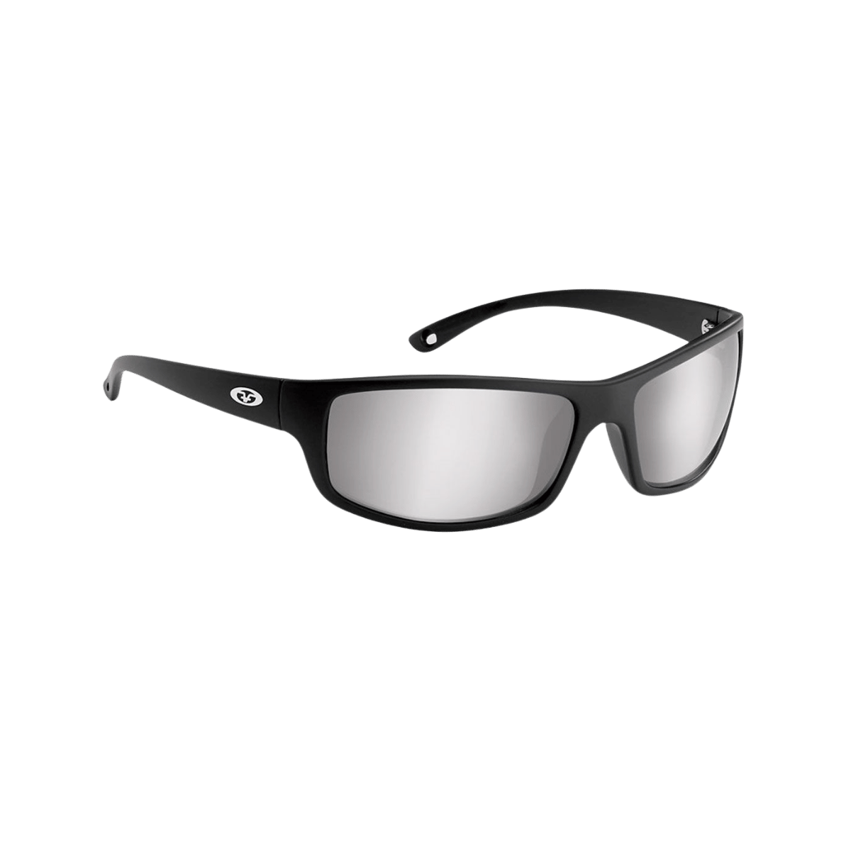 FLYING FISHERMAN SLACK TIDE SUNGLASSES - SMOKE-SILVER MIRROR - MATTE BLACK