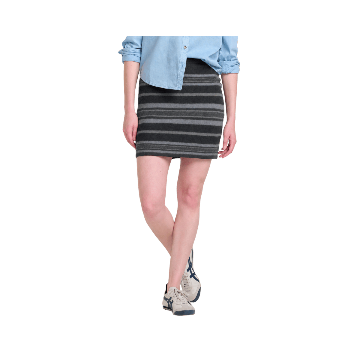 TOAD AND CO WOMENS MERINO HEARTFELT SWEATER SKIRT SOOT COLOR