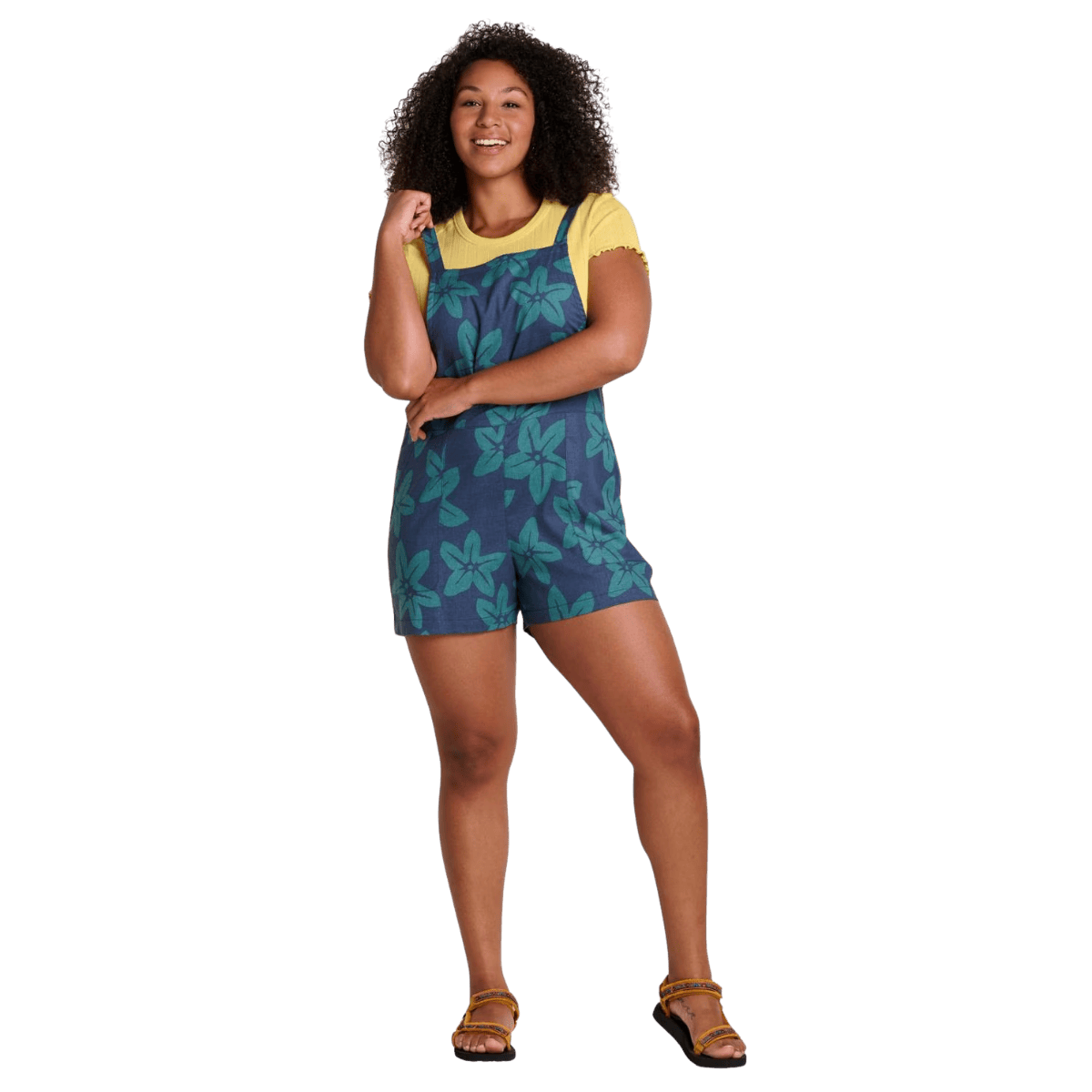 TOAD & CO WOMEN'S TAJ HEMP SHORT – JASPER LARGE FLORAL_FRONT FULL ANGLE