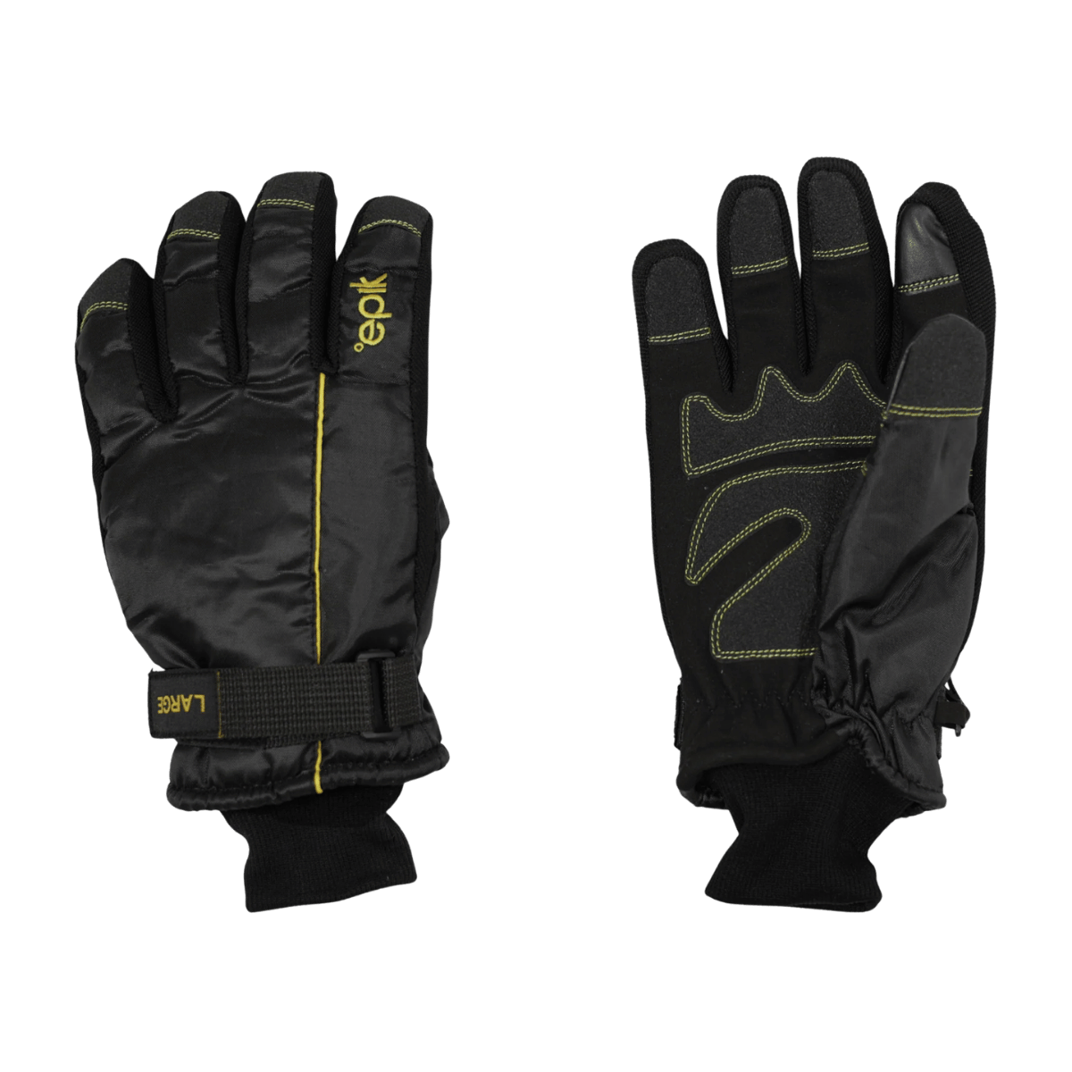 TOKO Arctic Glove Grip Gauntlet – Insulated Freezer Work Gloves - Front and Back View