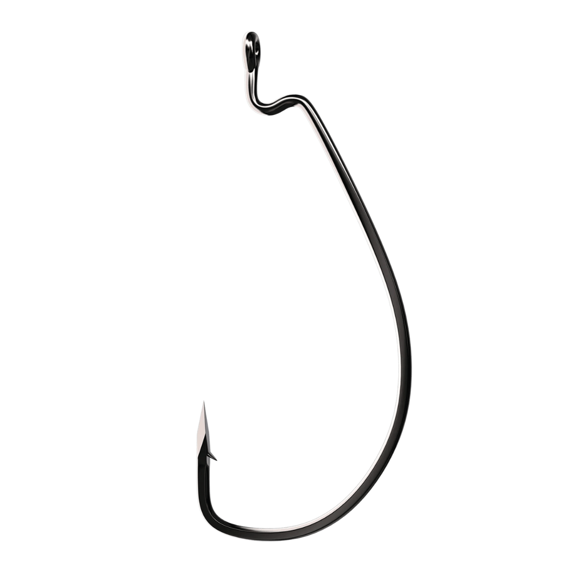 TROKAR EXTRA WIDE GAP WORM HOOK 6PK SIZE 3/0 PLATINUM BLACK