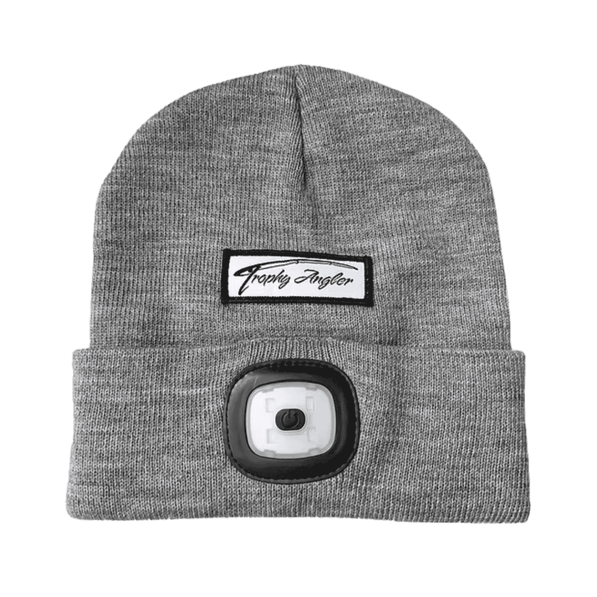 TROPHY ANGLER RECHARGEABLE LED KNIT HAT - GREY