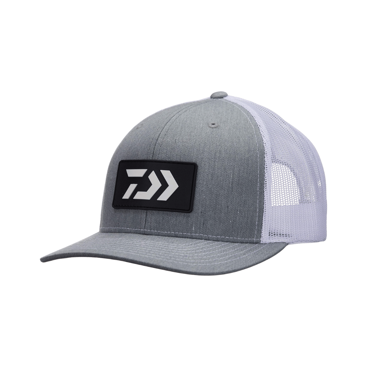DAIWA TRUCKER W/RUBBER PATCH LOGO GREY & WHITE