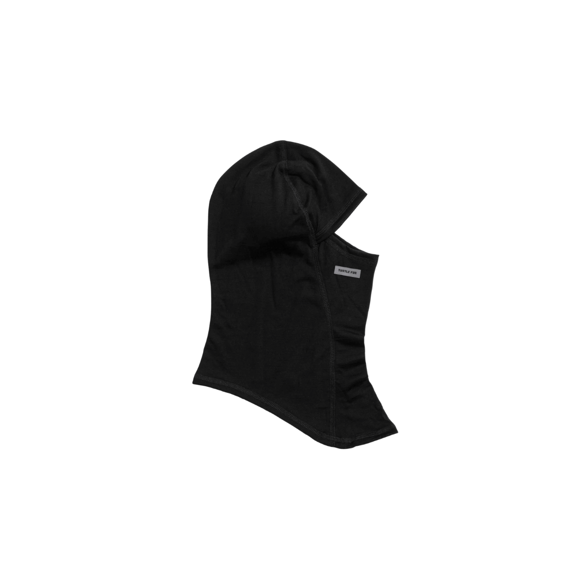 TURTLE FUR CAREFREE SUPERFINE MERINO MAX, BLACK COLOR, SIDE ANGLE, LOGO