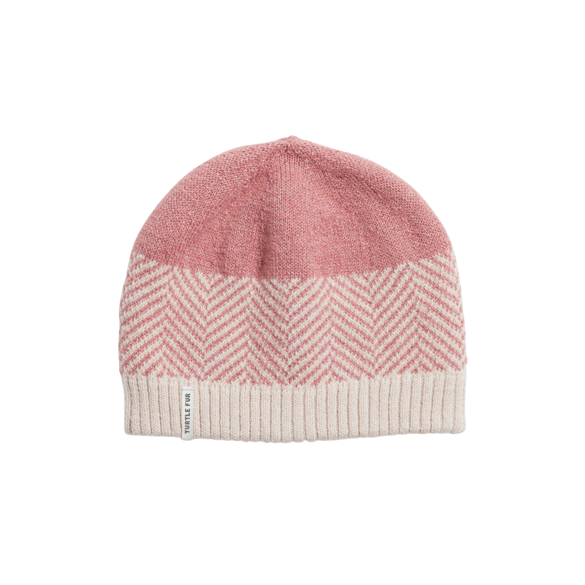 TURTLE FUR HARING BEANIE ROSE, FRONT ANGLE