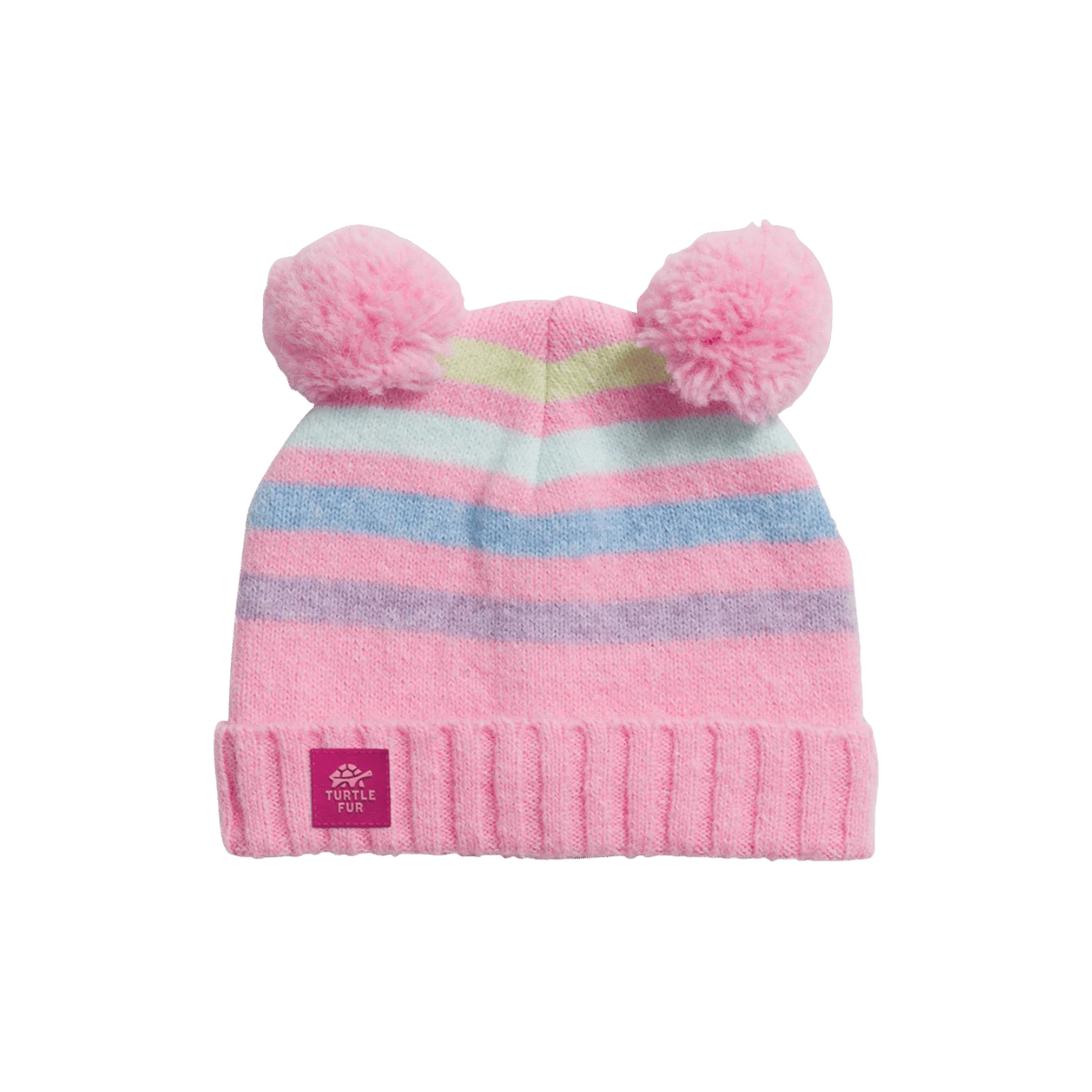 TURTLE FUR TODDLER POM PARTY, PETAL, FRONT ANGLE