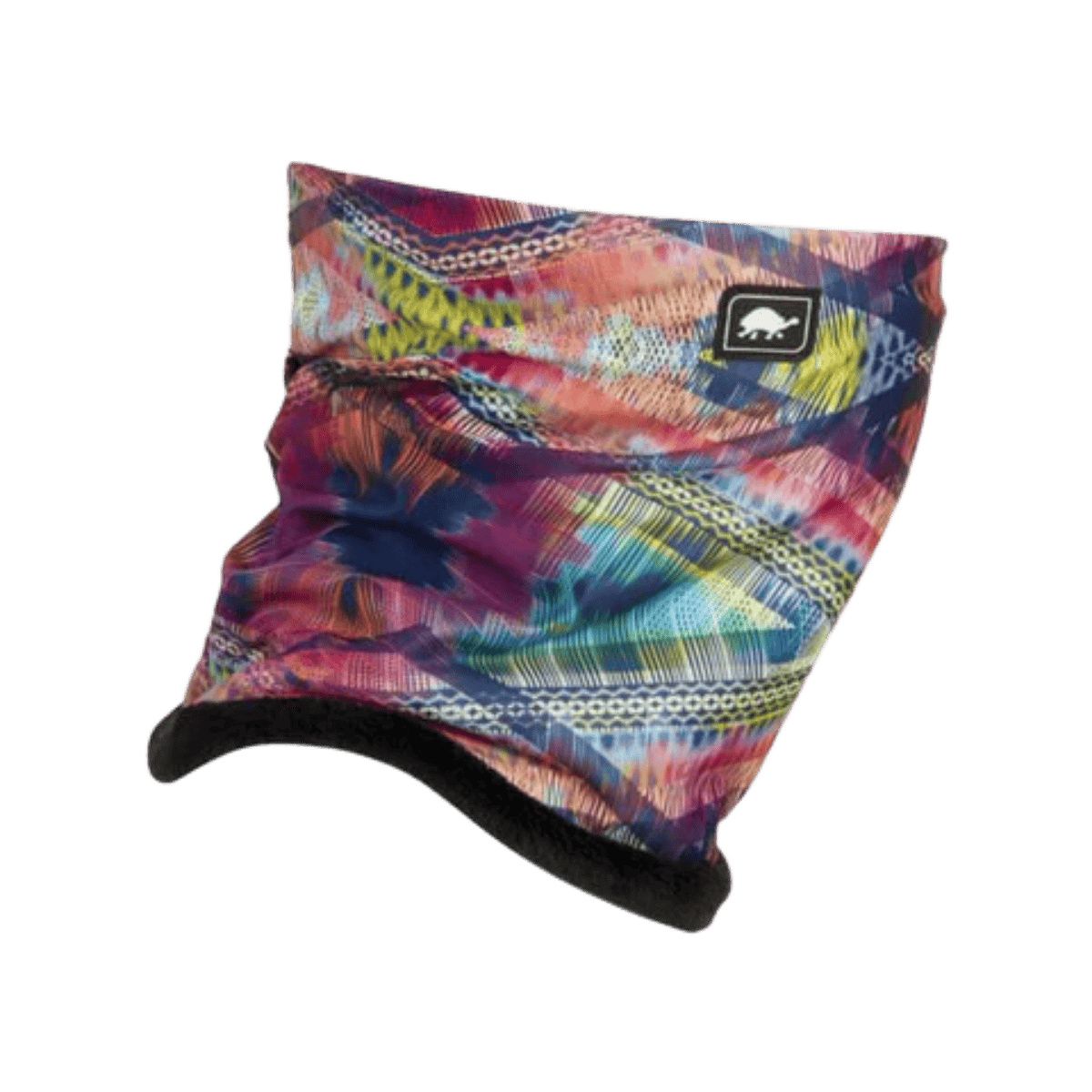 TURTLE FUR COMFORT SHELL FLUFFY LINED NECKULA PRINT - VIBRATIONAL - FRONT VIEW