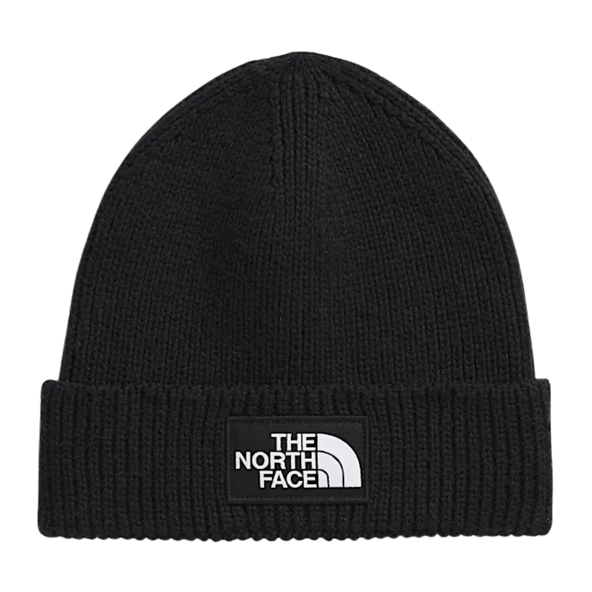 NORTH FACE TNF LOGO BOX CUFFED BEANIE SHORT - BLACK
