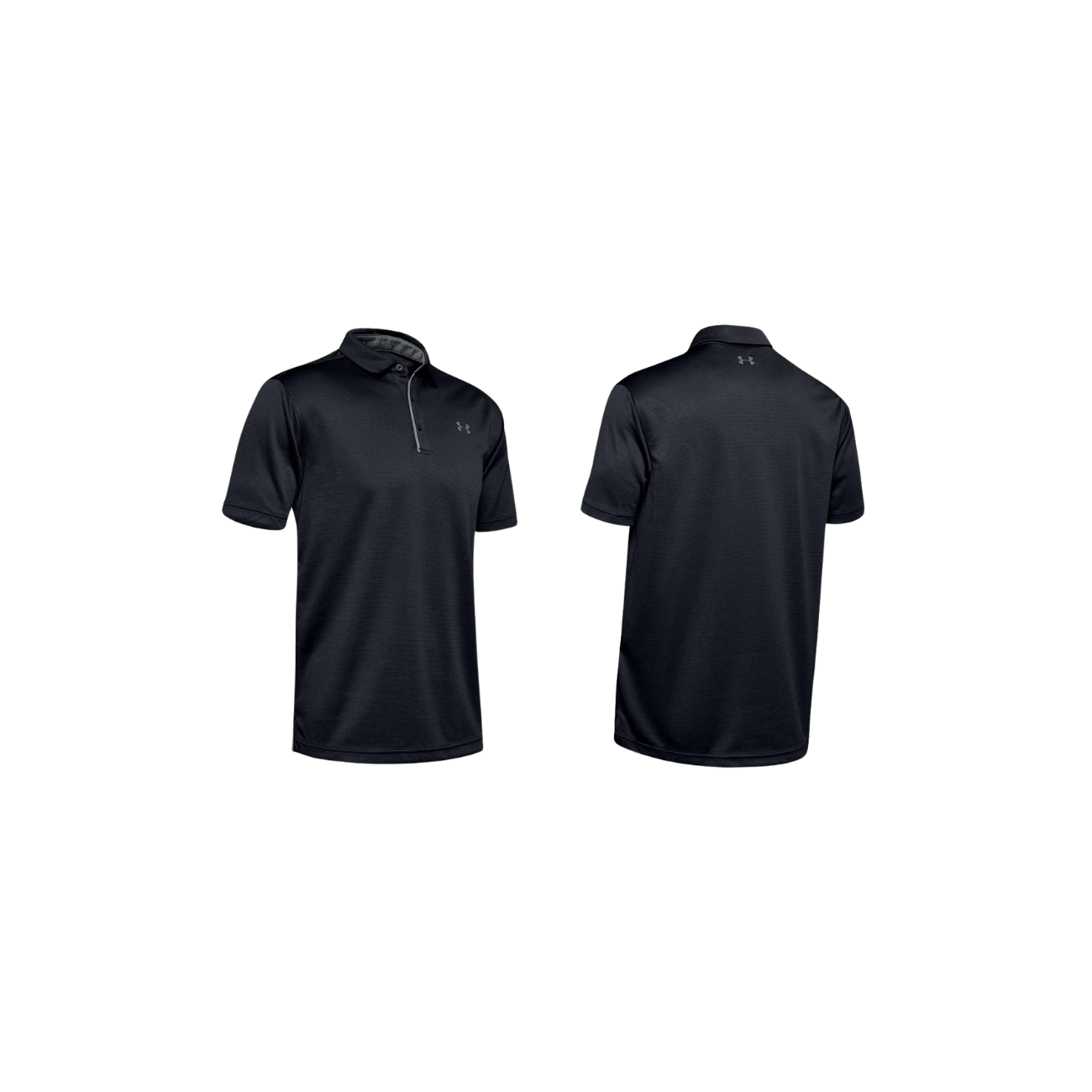 UNDER ARMOUR TECH POLO GRAPHITE BLACK