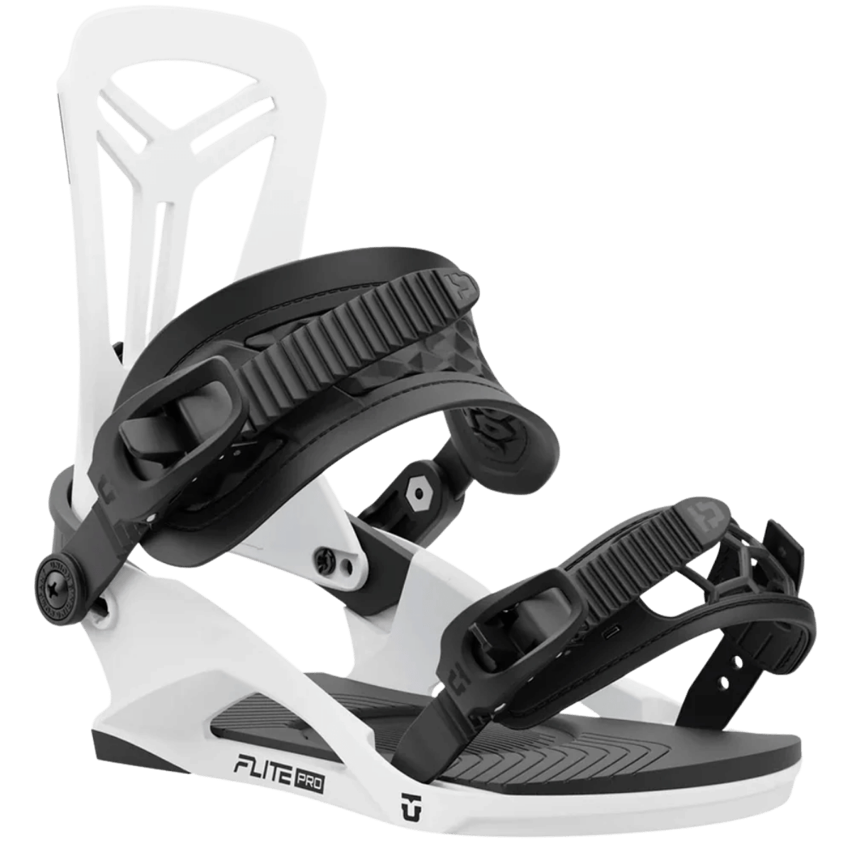 UNION FLITE PRO SNOWBOARD BINDINGS - WHITE_SIDE VIEW ANGLE