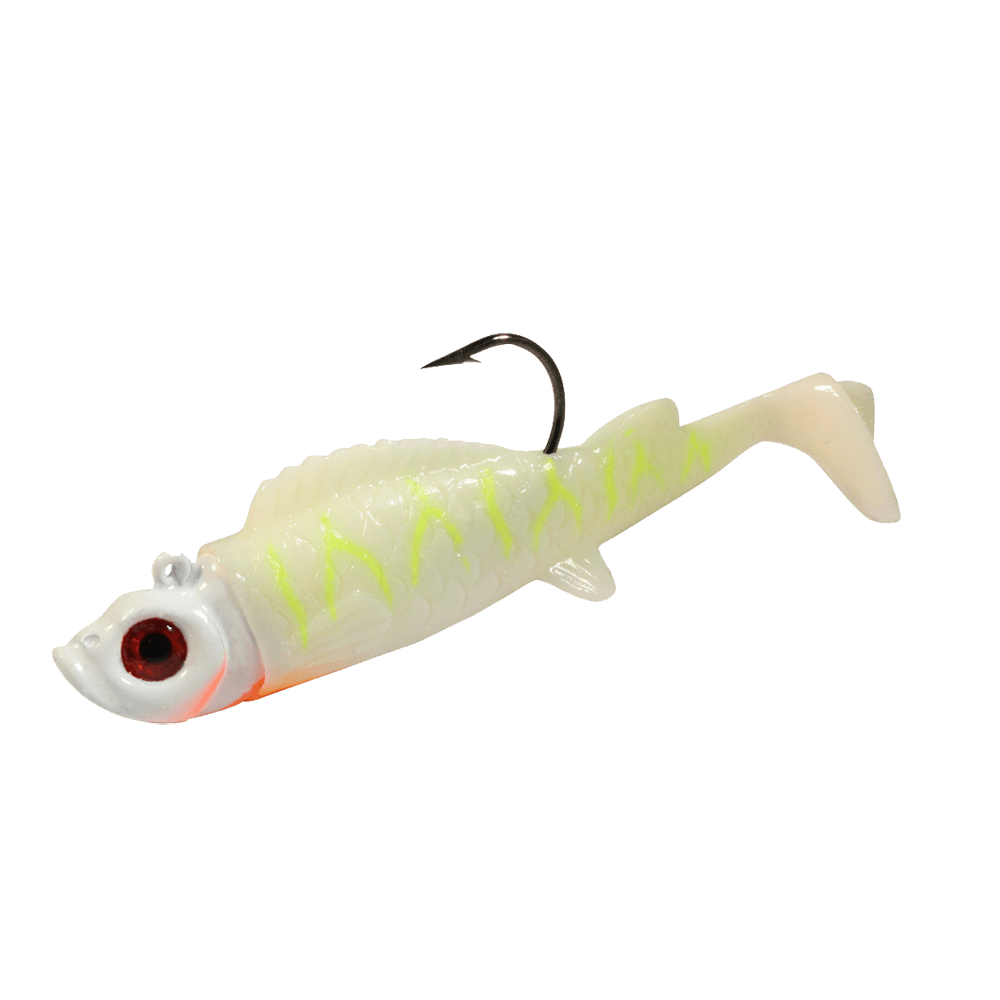 UV mimic minnow white tiger 1/8 oz