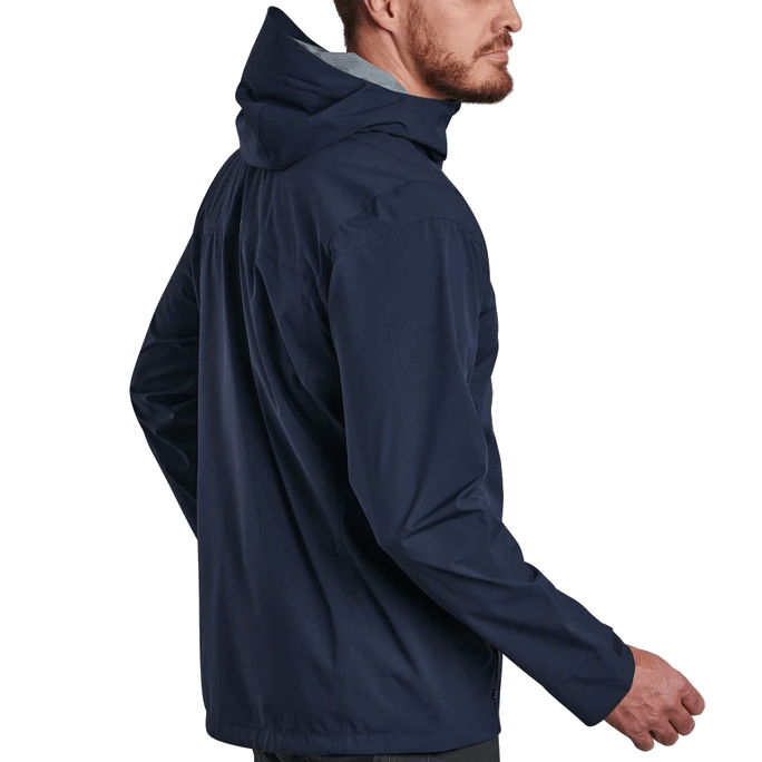KUHL STRETCH VOYAGR RAIN JACKET - PIRATE BLUE SIDE