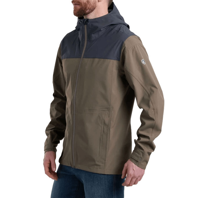 KUHL STRETCH VOYAGR RAIN JACKET - DRIFTWOOD SIDE
