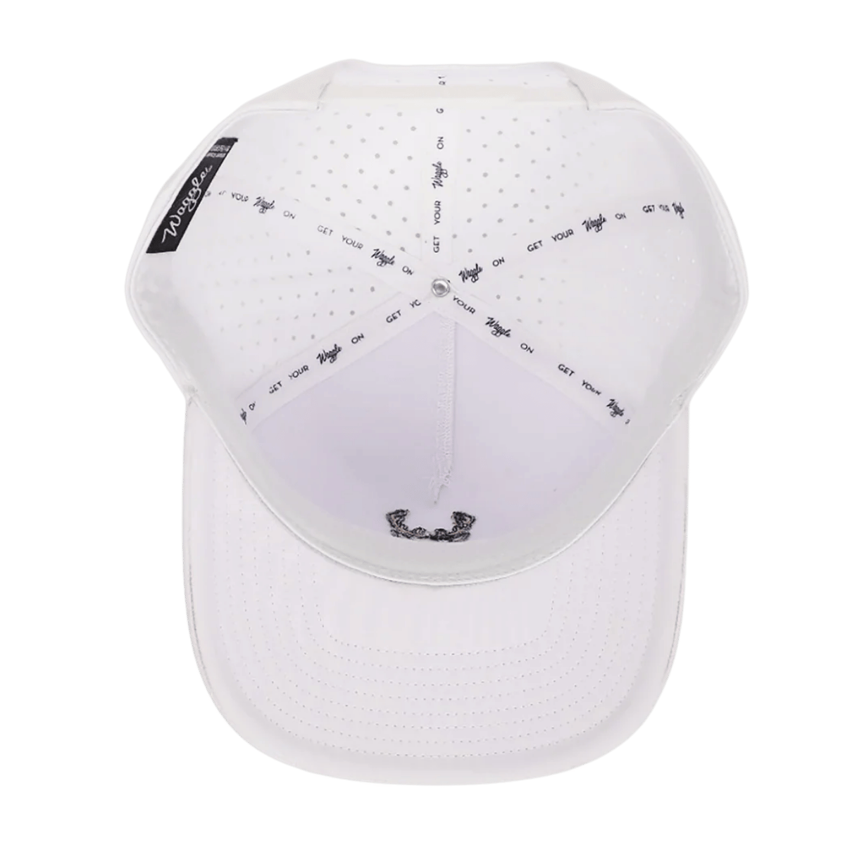 WAGGLE GOLF KENTUCKY BUCK HAT - WHITE_TOP VIEW