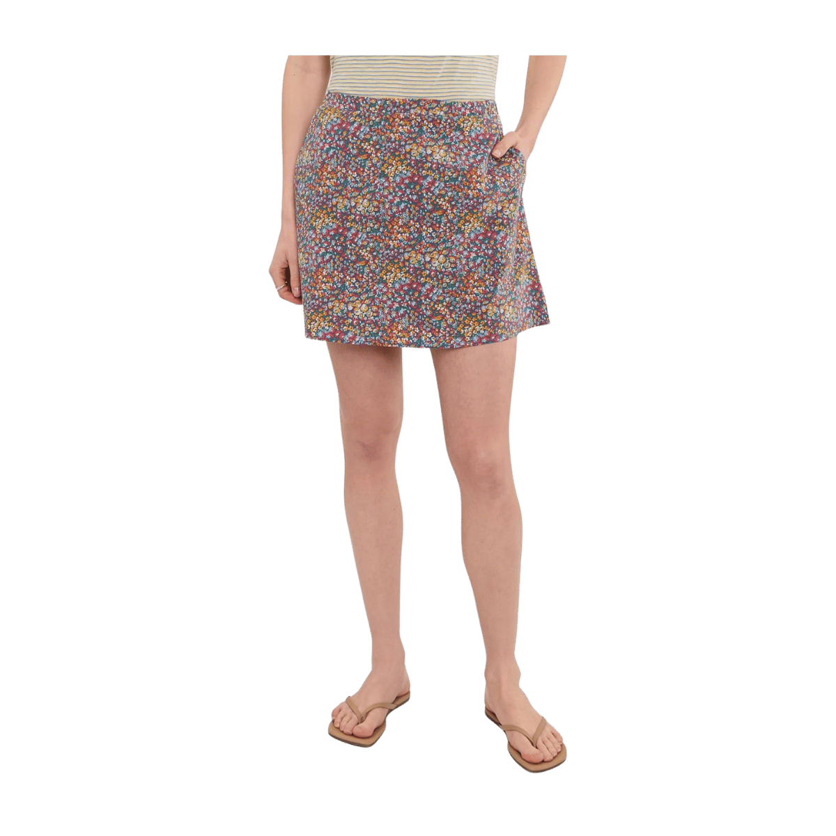 TOAD + CO WOMEN'S SUNKISSED WEEKEND SKORT - PACIFIC BLUE PRINT