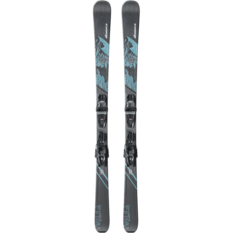 WILD BELLE 78 W/TP2 CPT 10 - WOMANS DOWN HILL SKI- BLACK/WATER