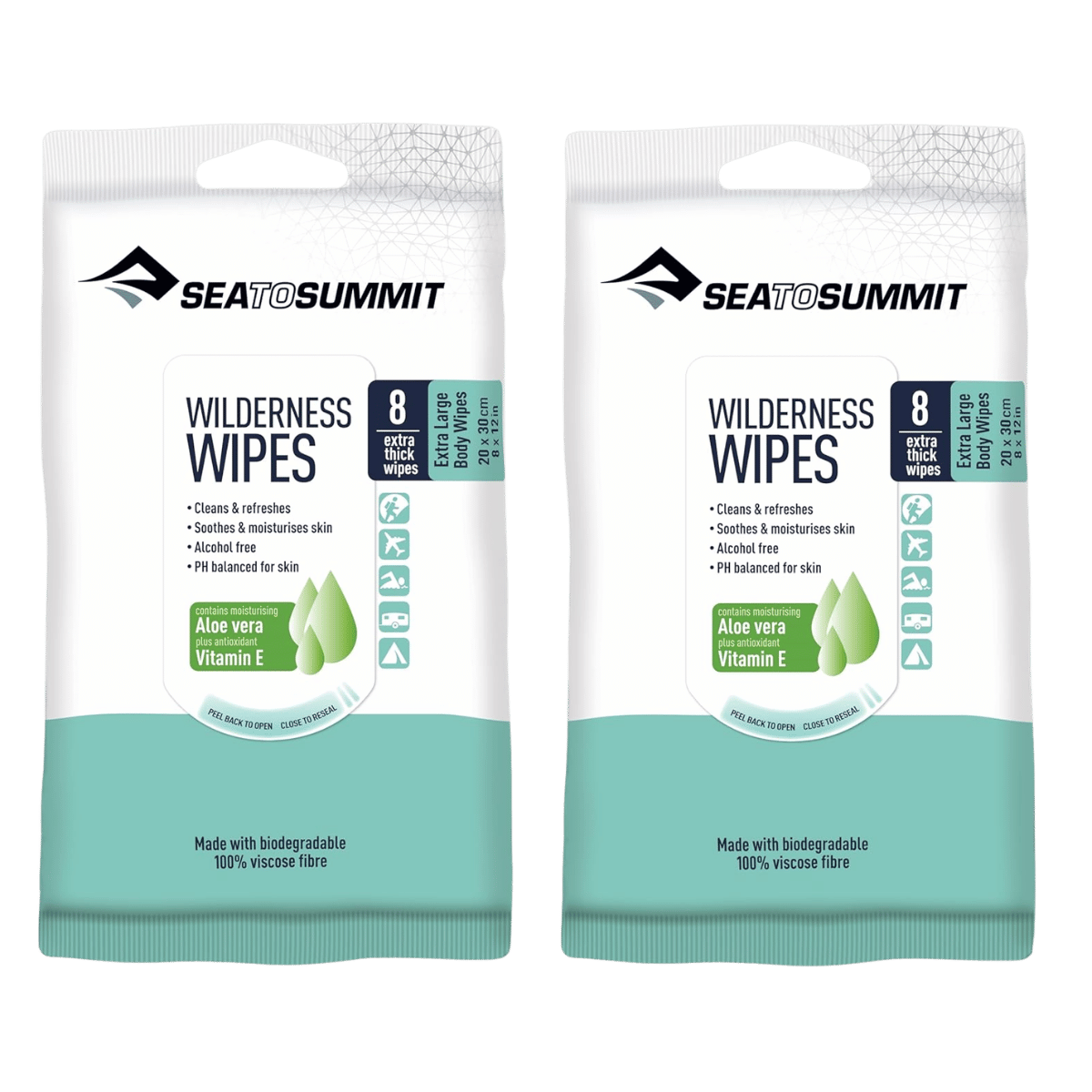 SEA TO SUMMIT WILDERNESS WIPES 8PK - XL