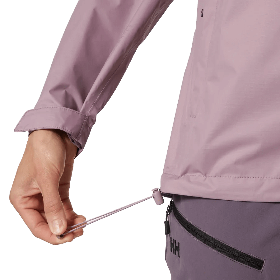 HELLY HANSEN WOMEN'S LOKE JACKET 2.0 - PURPLE CLAY DRAWSTRING