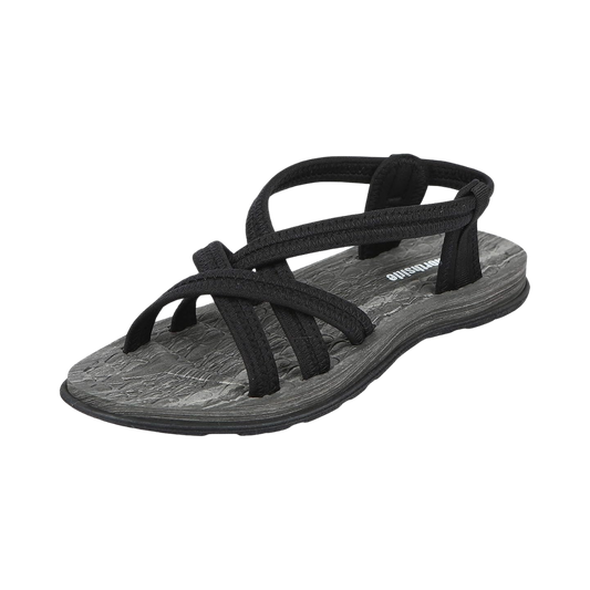 WOMENMORISTRAPPYSANDAL-BLACK-FRONT