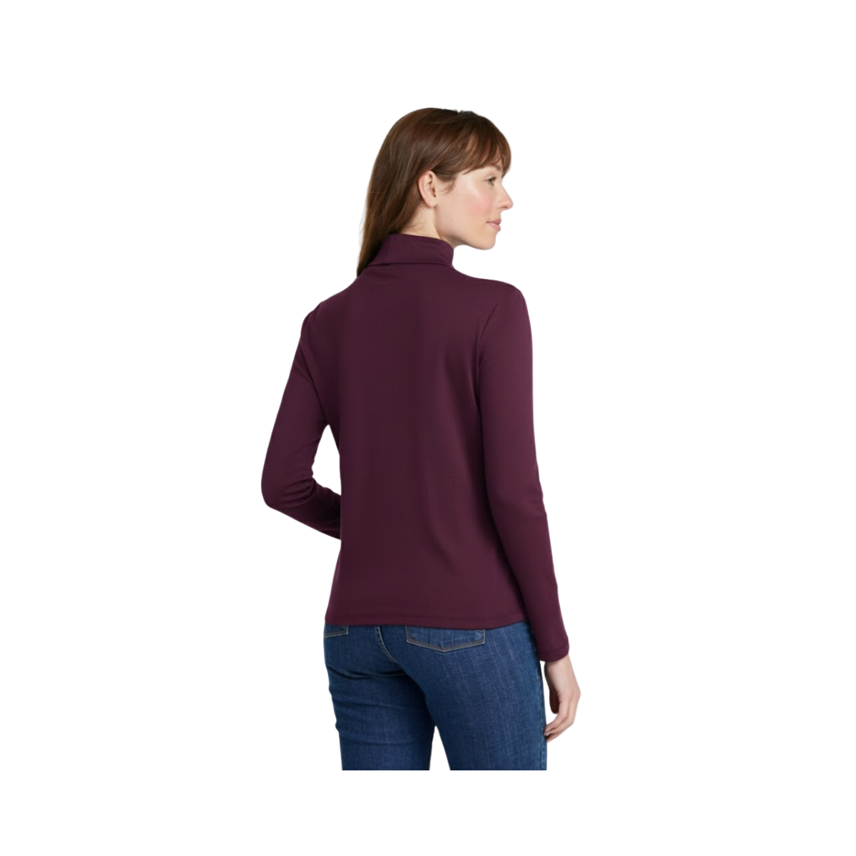 WOMEN_S_PIMA_COTTON_TURTLENECK_TOP_SOFT___BREATHABLE_BACK