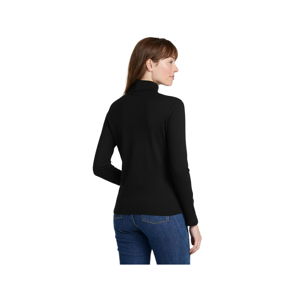 WOMEN_S_PIMA_COTTON_TURTLENECK_TOP_SOFT___BREATHABLE_BACK