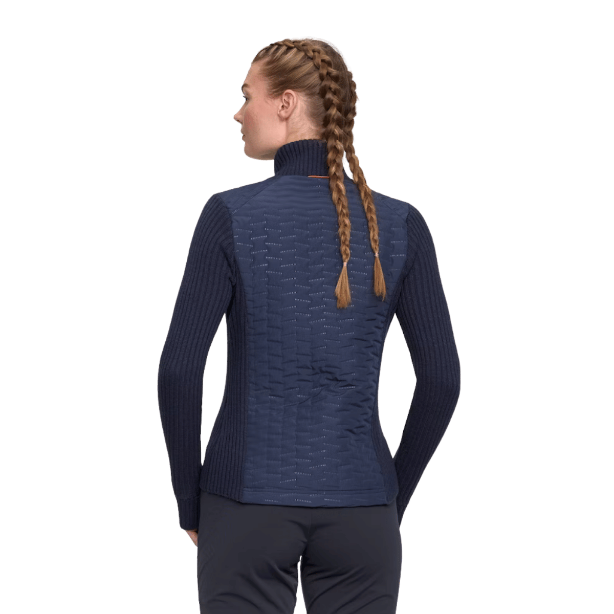 BJORN DAEHLIE FULL ZIP COMFY WOMENS - NAVY_BACK ANGLE