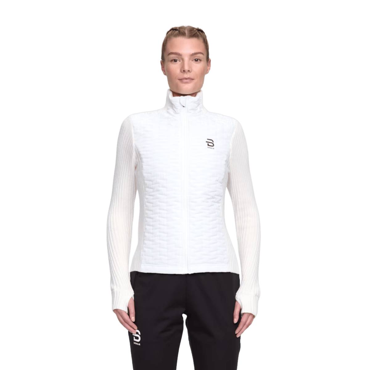 BJORN DAEHLIE FULL ZIP COMFY SWEATER WOMENS - SNOW WHITE
