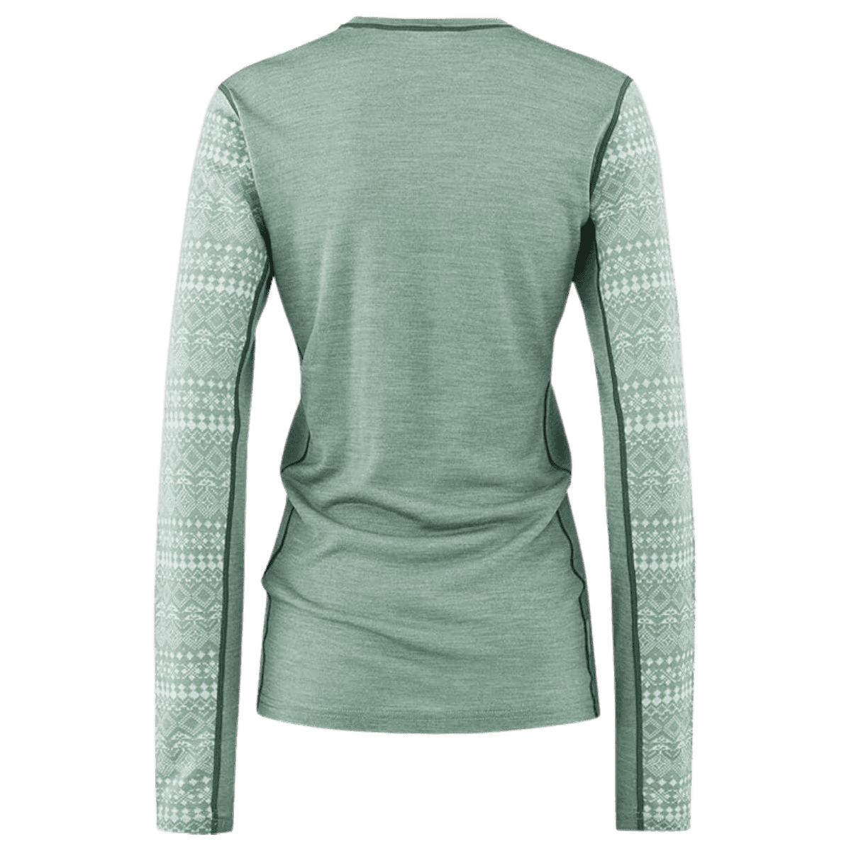 KARI TRAA WOMEN'S MAUD LONG SLEEVE BASE LAYER TOP - SAGE_BACK ANGLE