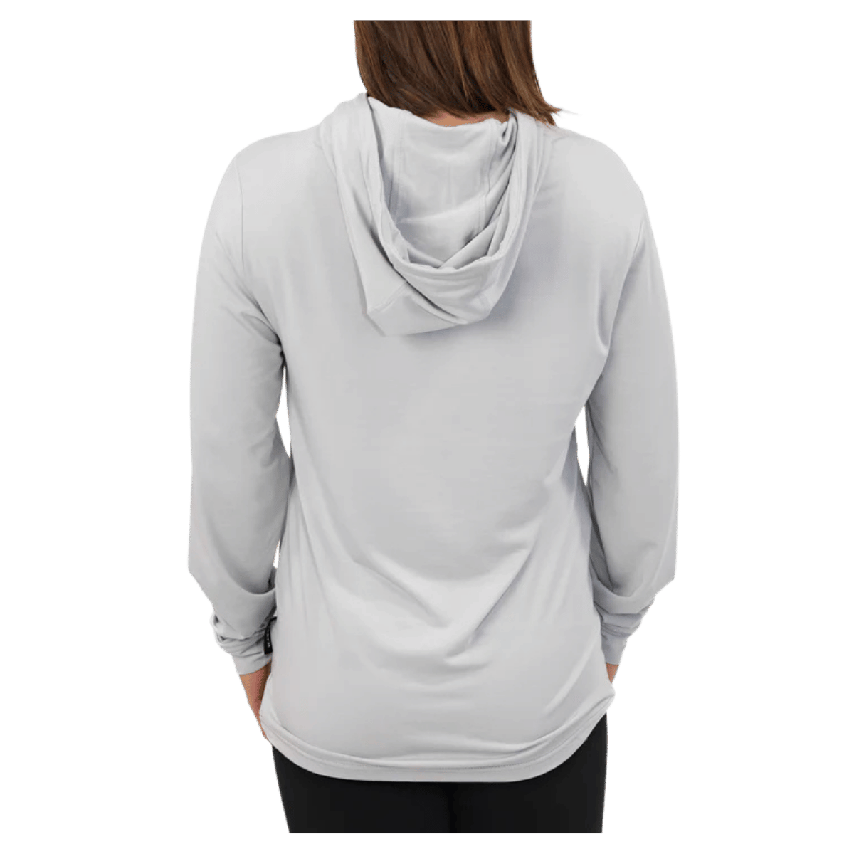 WAGGLE GOLF LINKSLUXE HOODIE SMOKE WOMEN BACK VIEW
