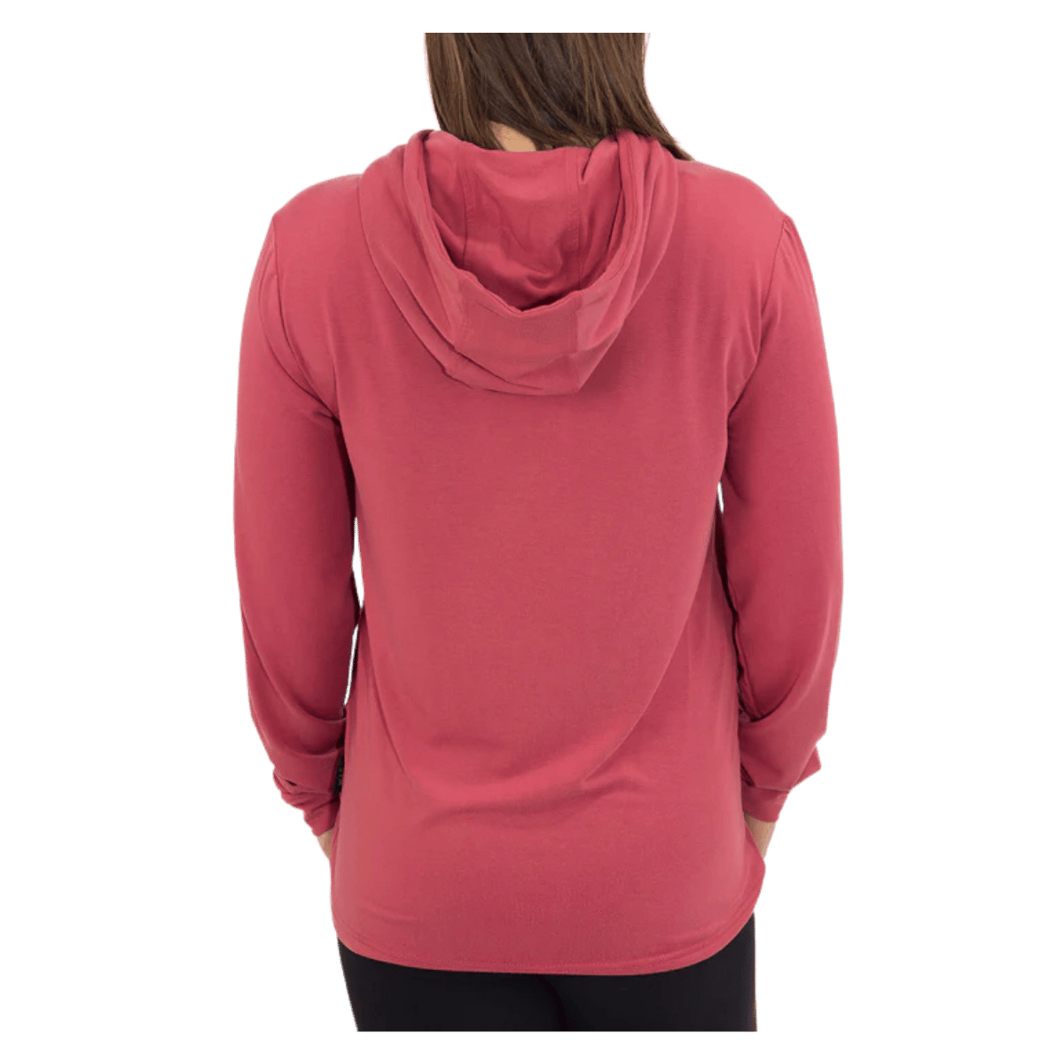 WAGGLEGOLF LINKSLUXE HOODIE REDWOOD WOMEN'S BACK VIEW