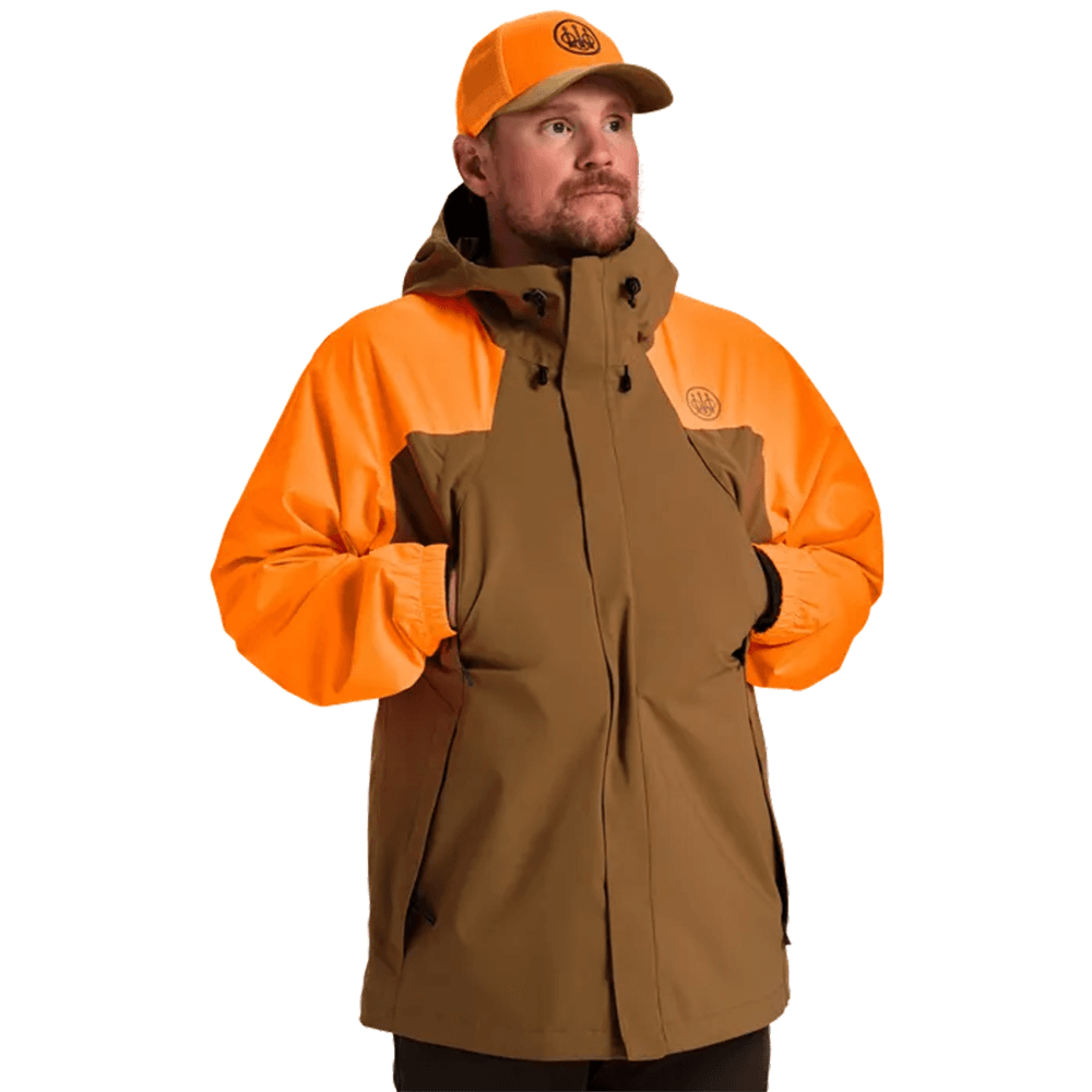 BERETTA USA COVEY 2L FIELD JACKET - OTTER & ORANGE 
FRONT VIEW