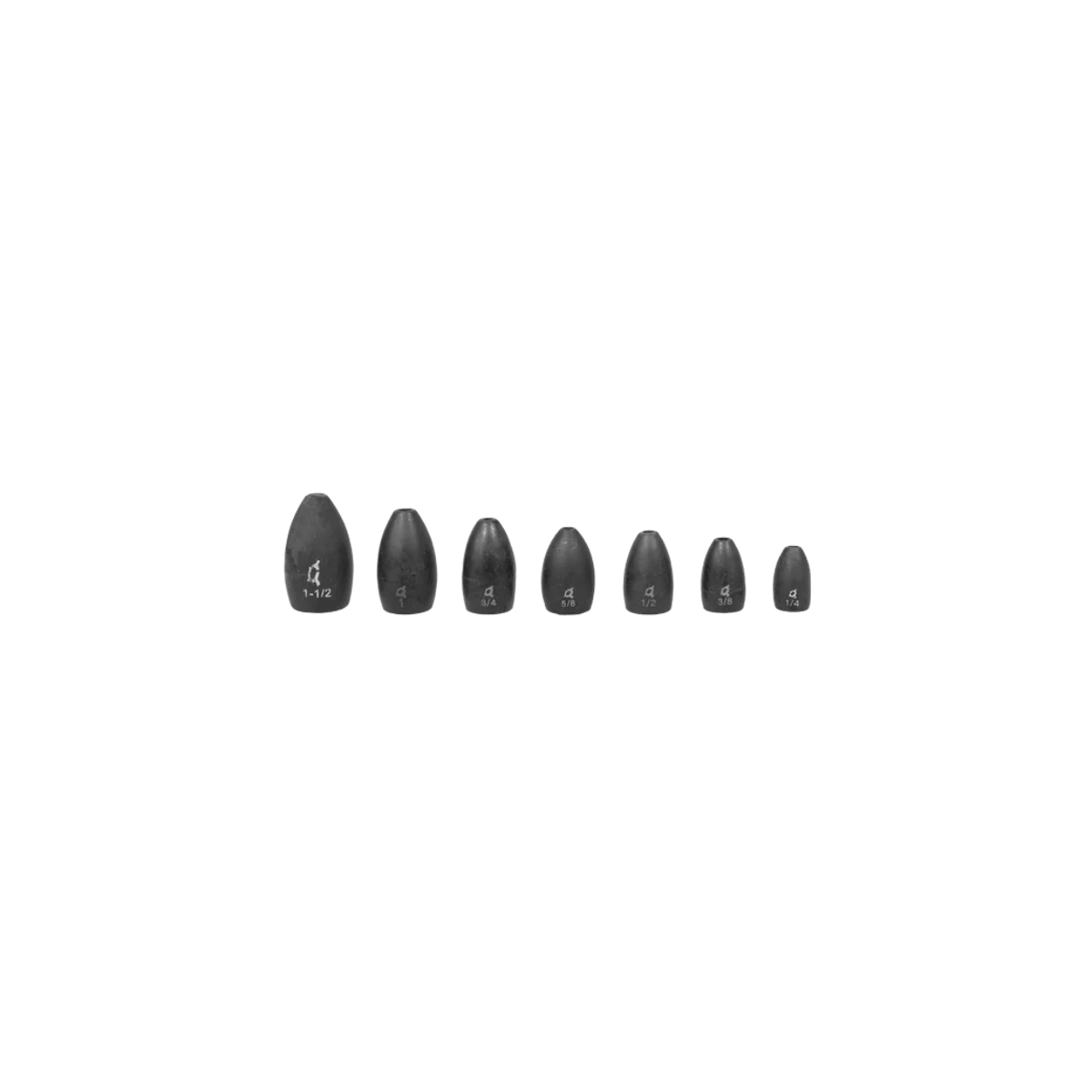 X ZONE LURES TUNGSTEN FLIPPING WEIGHT BLACK IMAGE