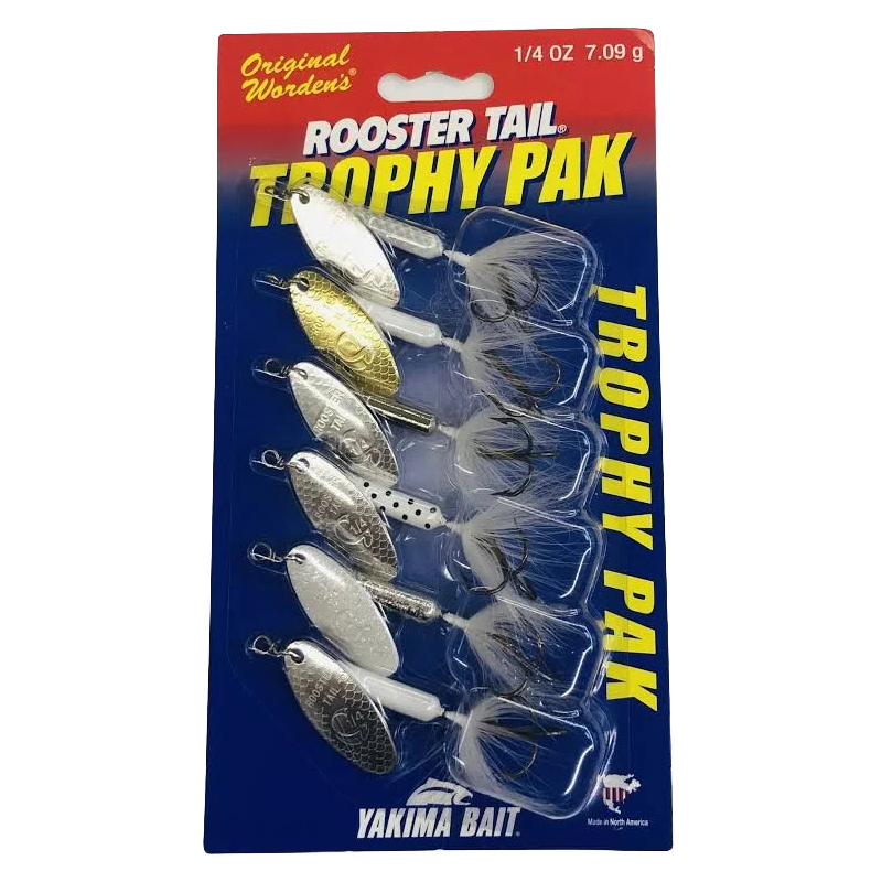 YAKIMA ROOSTER TAIL TROPHY PAK 6PK .25OZ