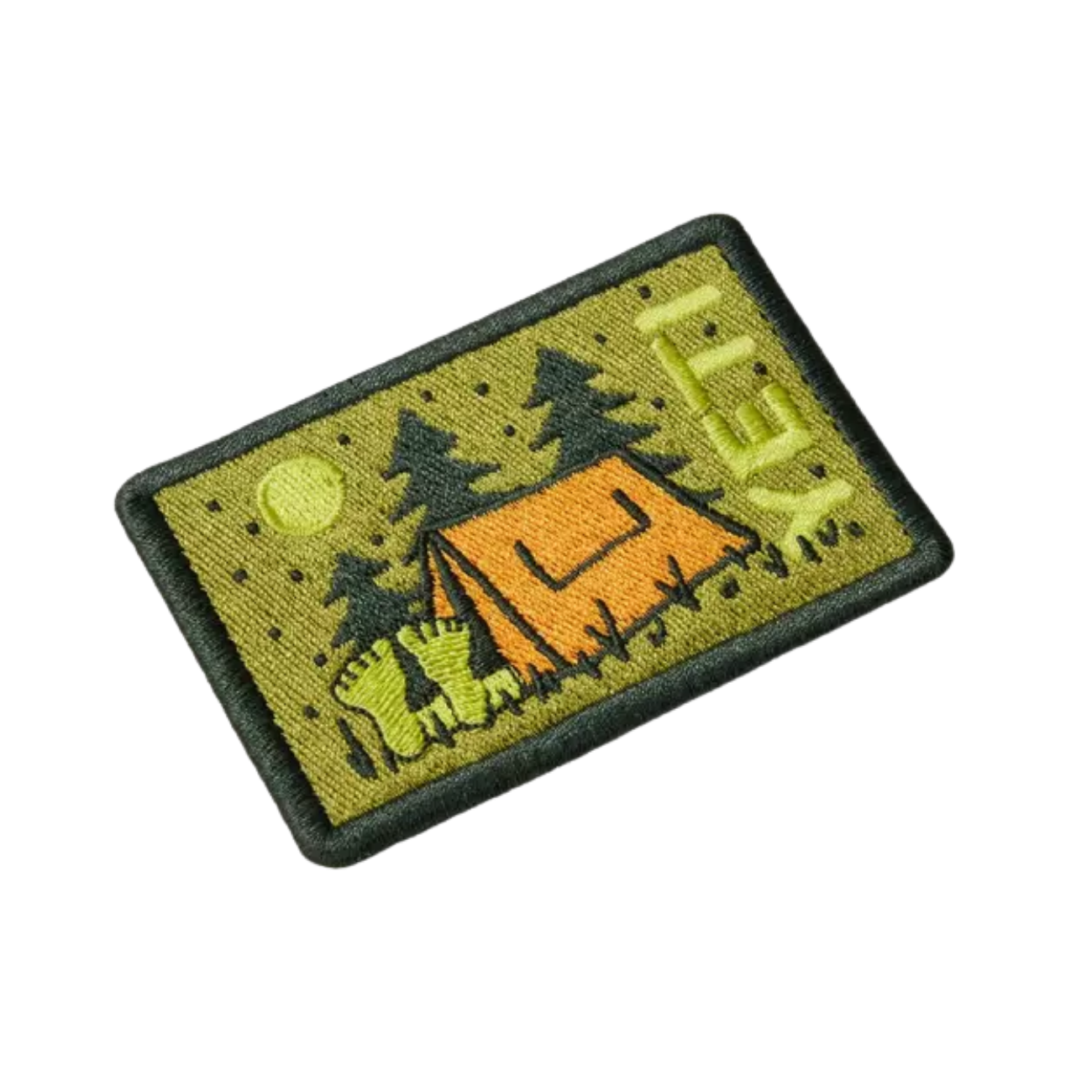 YETI DOGS OUT PATCH YELLOW