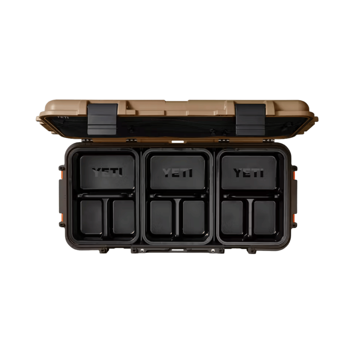 YETI LOADOUT GOBOX 60 GEAR CASE - WETLANDS CAMO - TOP INSIDE VIEW